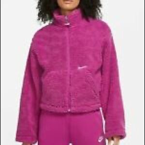 New Nike Sportswear Swoosh Sherpa Fleece Jacket